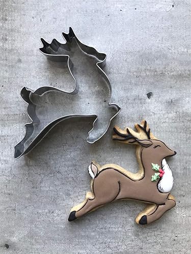 Miniatura 5 de LILIAO Cortador de galletas de reno de Navidad - 3.9 x 4.3 pulgadas - Acero inoxidable