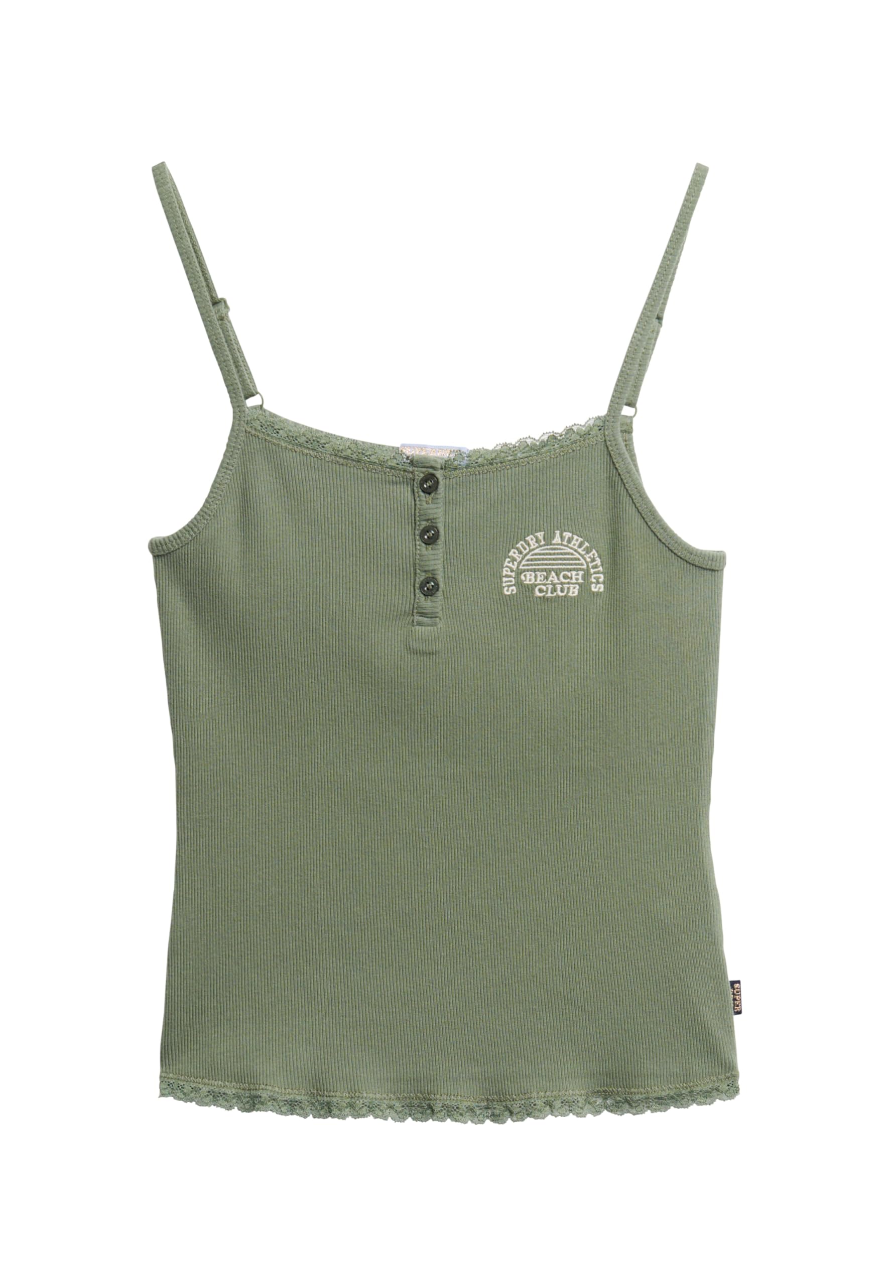 Superdry Women's Laurel Persimmon Athletic Essentials Button Down Cami Top, M