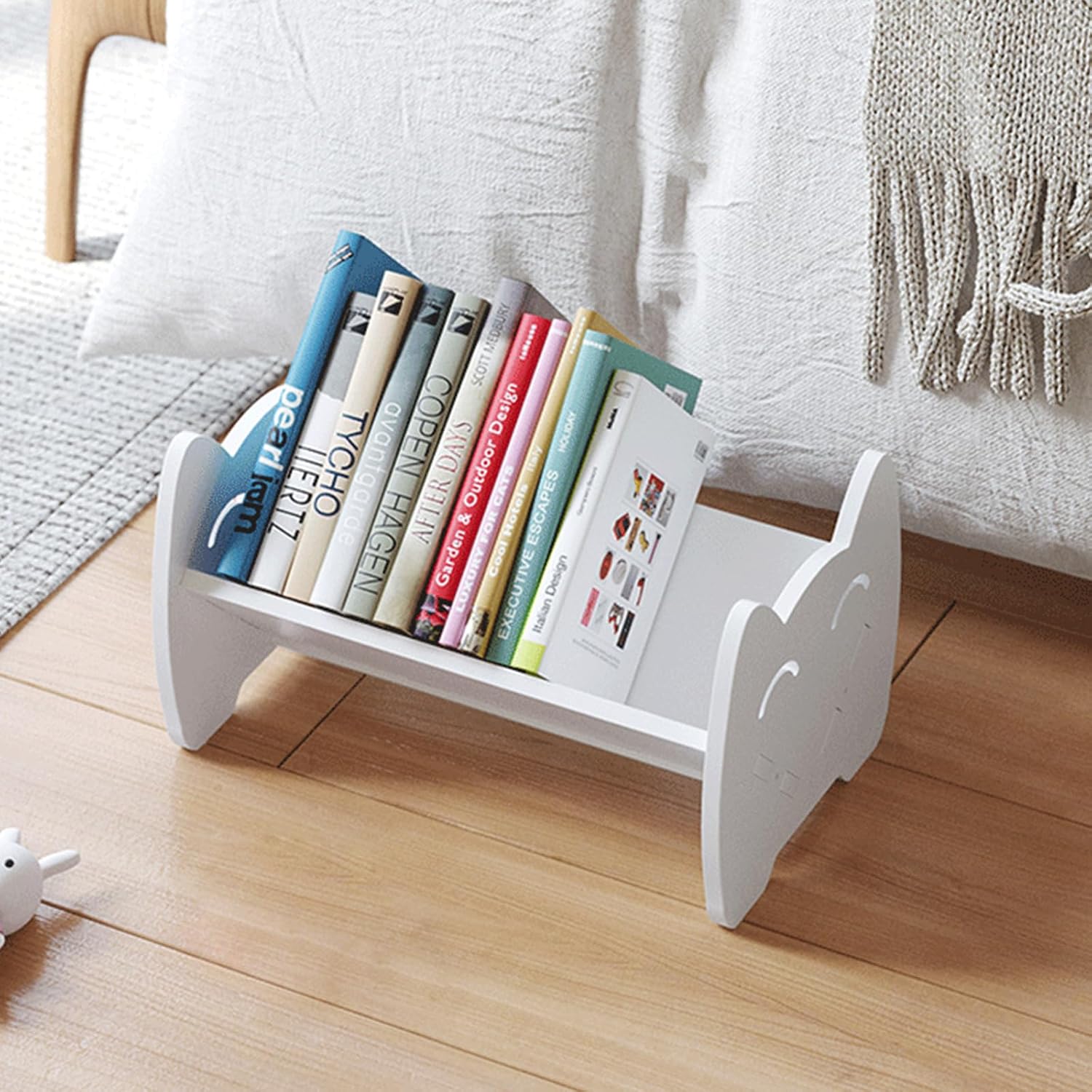 Kids Bookshelf, Mini Desktop Bookshelf with Tilted Shelf for Desk, Tabletop Book Shelf and Storage Rack in Living Room/Office/Home
