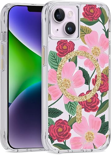 Rifle Paper Co. - Funda para iPhone 14 Plus compatible con MagSafe protección contra caídas de 10 pies Bonita funda para iPhone de 6.7 pulgadas con