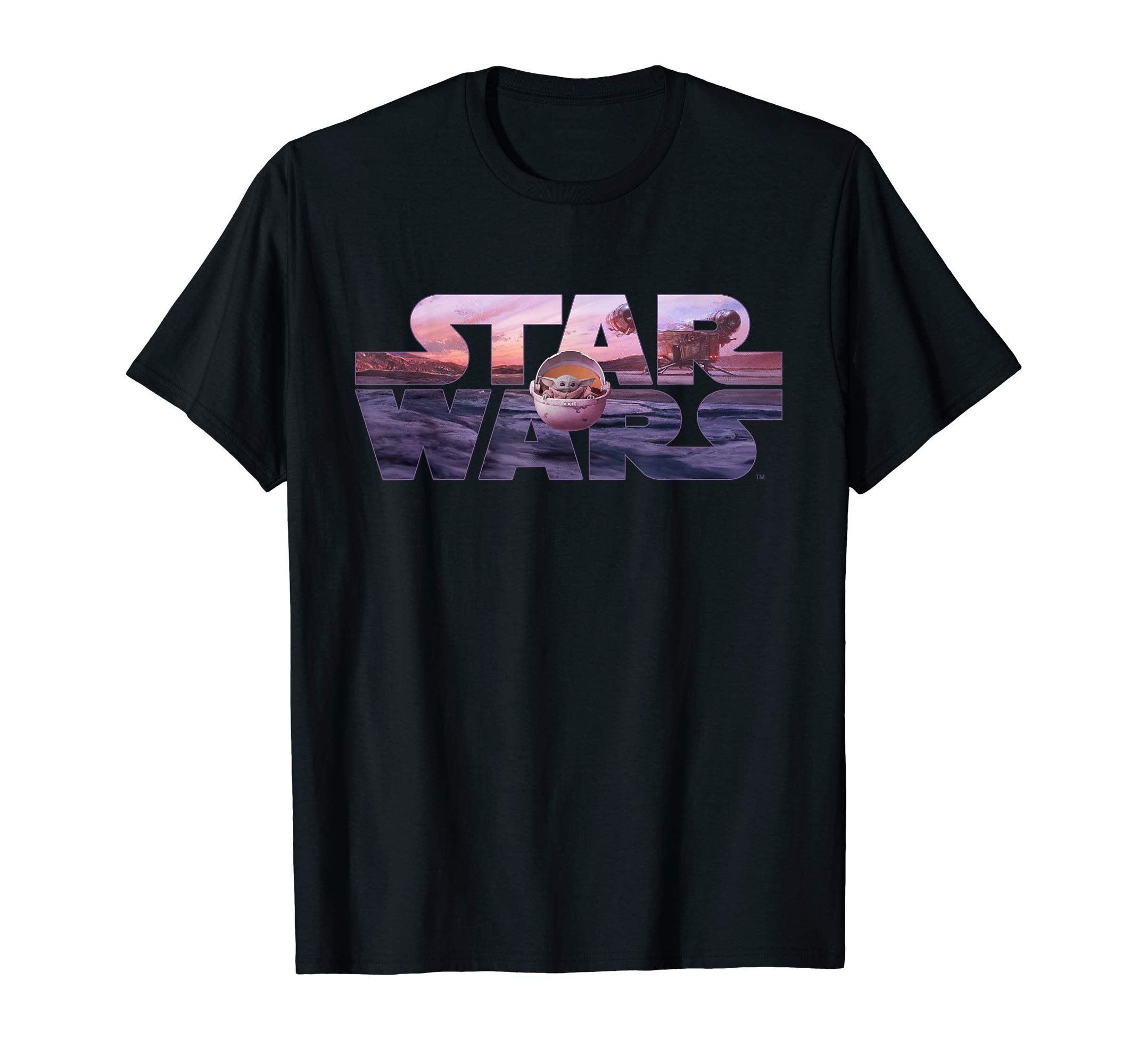 Star WarsThe Mandalorian Razor Crest Floating Pod Logo T-Shirt