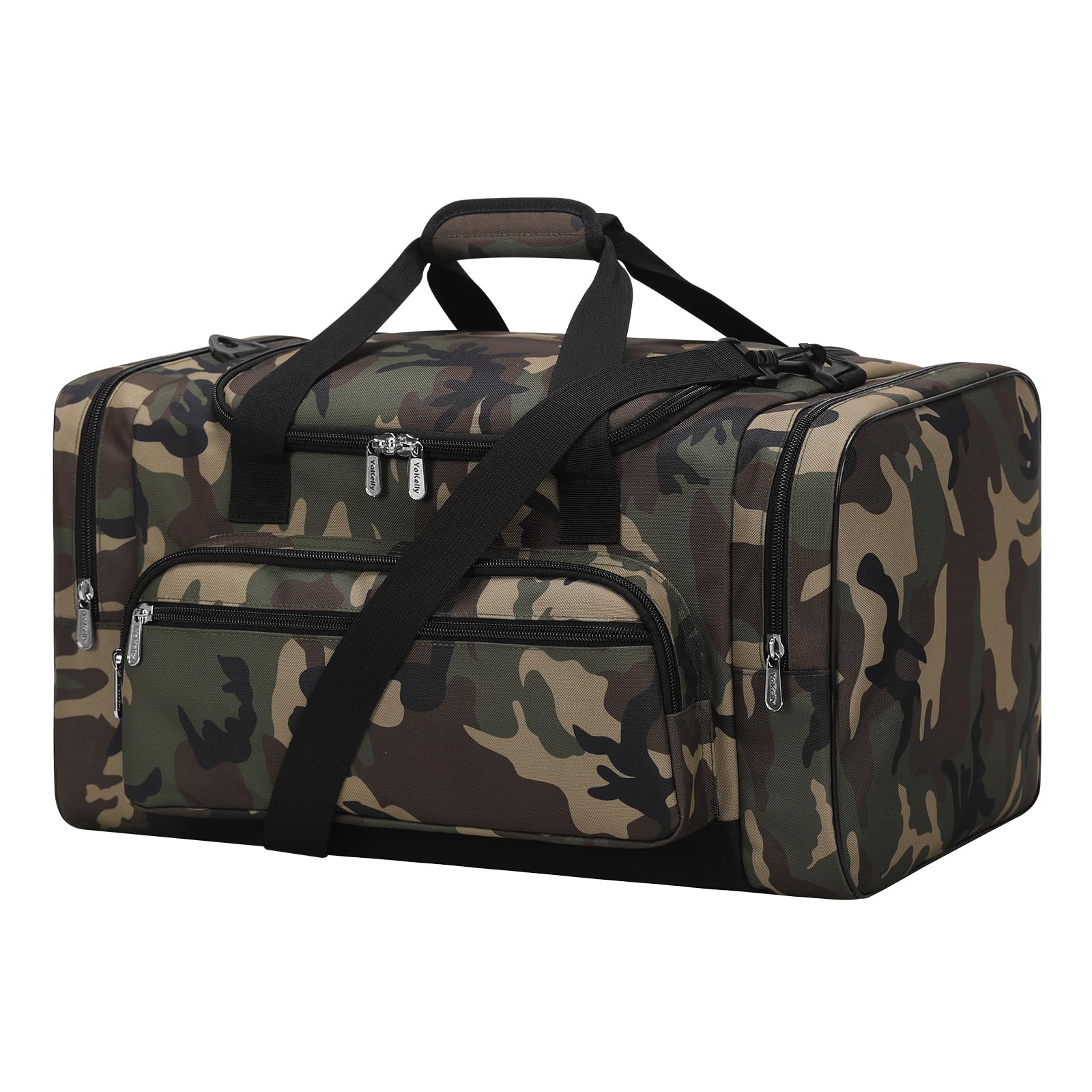 ZZY Sporttasche, 40L Reisetasche Fitness Tasche mit Schultergurt Wochenendtasche für Damen und Herren(Camouflage)
