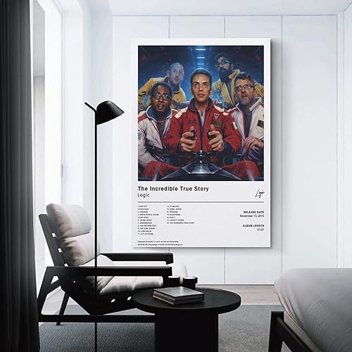 Miniatura 3 de ARTPCE Póster de lienzo con diseño de lógica de historias reales de The Incredible True Story, pintura artística decorativa, sala de estar,