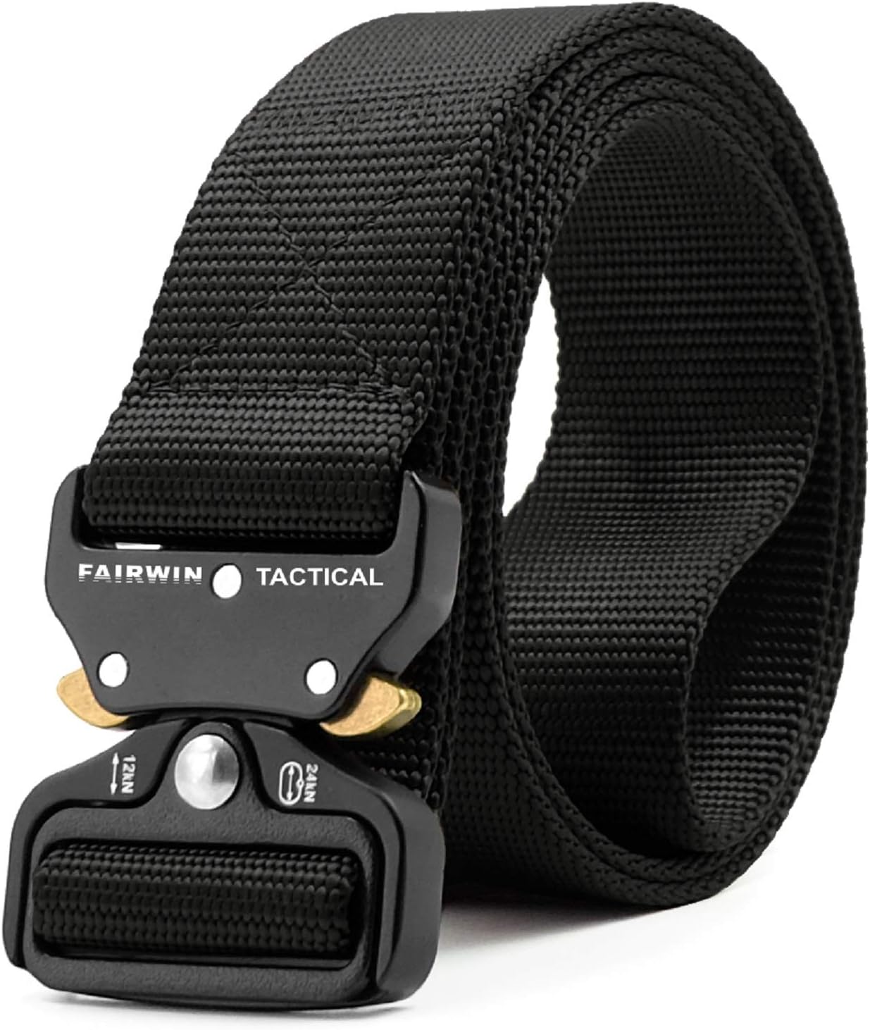 FAIRWIN Tactical Belt, Work Belts for Men Military Webbing Riggers Web Belt Heavy-Duty Quick-Release Buckle