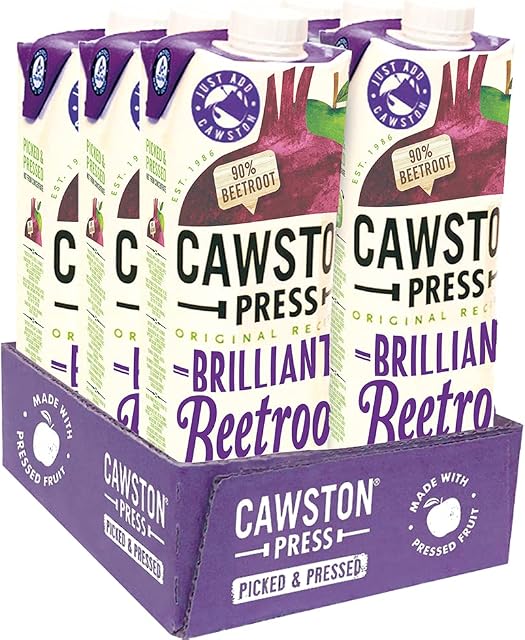 Cawston Press Pressed Juice - 1 Litre Pack of Juice Cartons All Natural  Vegan  No Added Sugar, (Pack of 6)