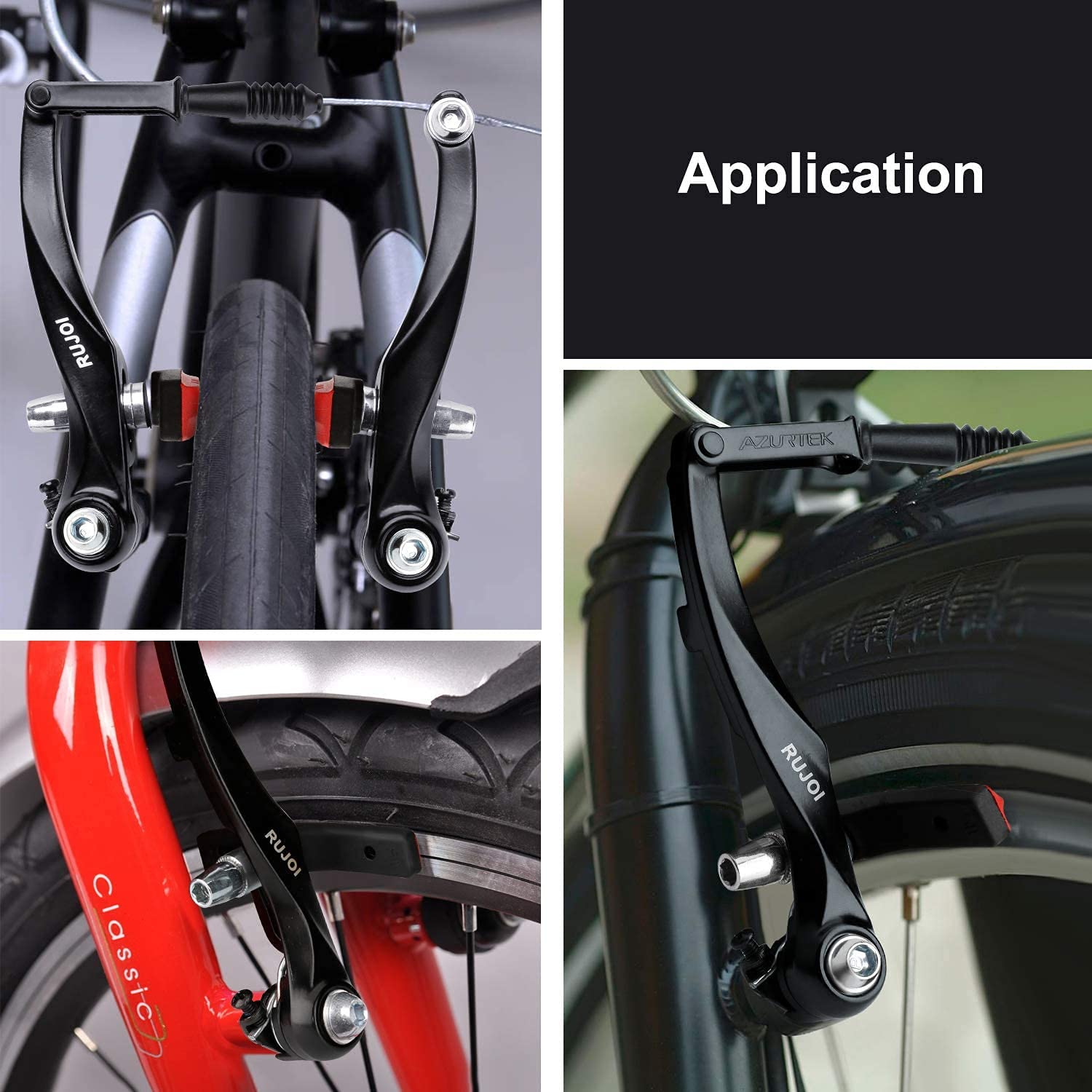 Zestaw hamulców rowerowych Bike V Brake z butami typu V-Brake 72 mm, idealny do jazdy w górach, BMX Bike Brake Set Upgrade