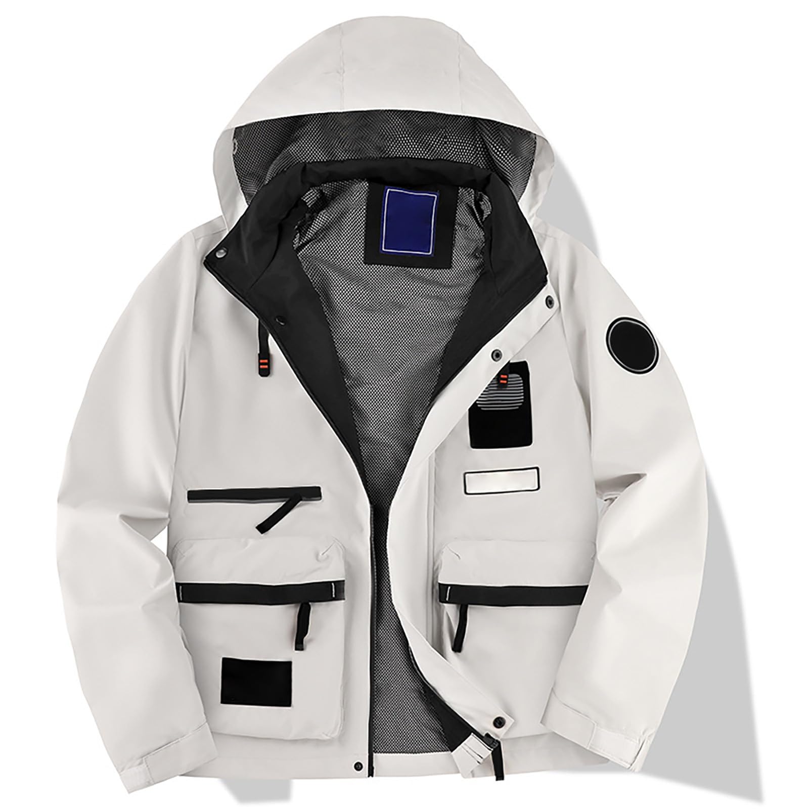 Giacca da Sci Montagna Calda Invernale Parka da Neve Imbottita Cappotto da Snowboard in Pile con Cappuccio Impermeabile Uomo Leggere Giubbotto da Coppia, Spessa Giacca in Cotone Termico