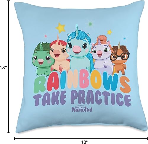 Miniatura 4 de Rainbows Take Practice - Almohada (18 x 18 pulgadas), multicolor