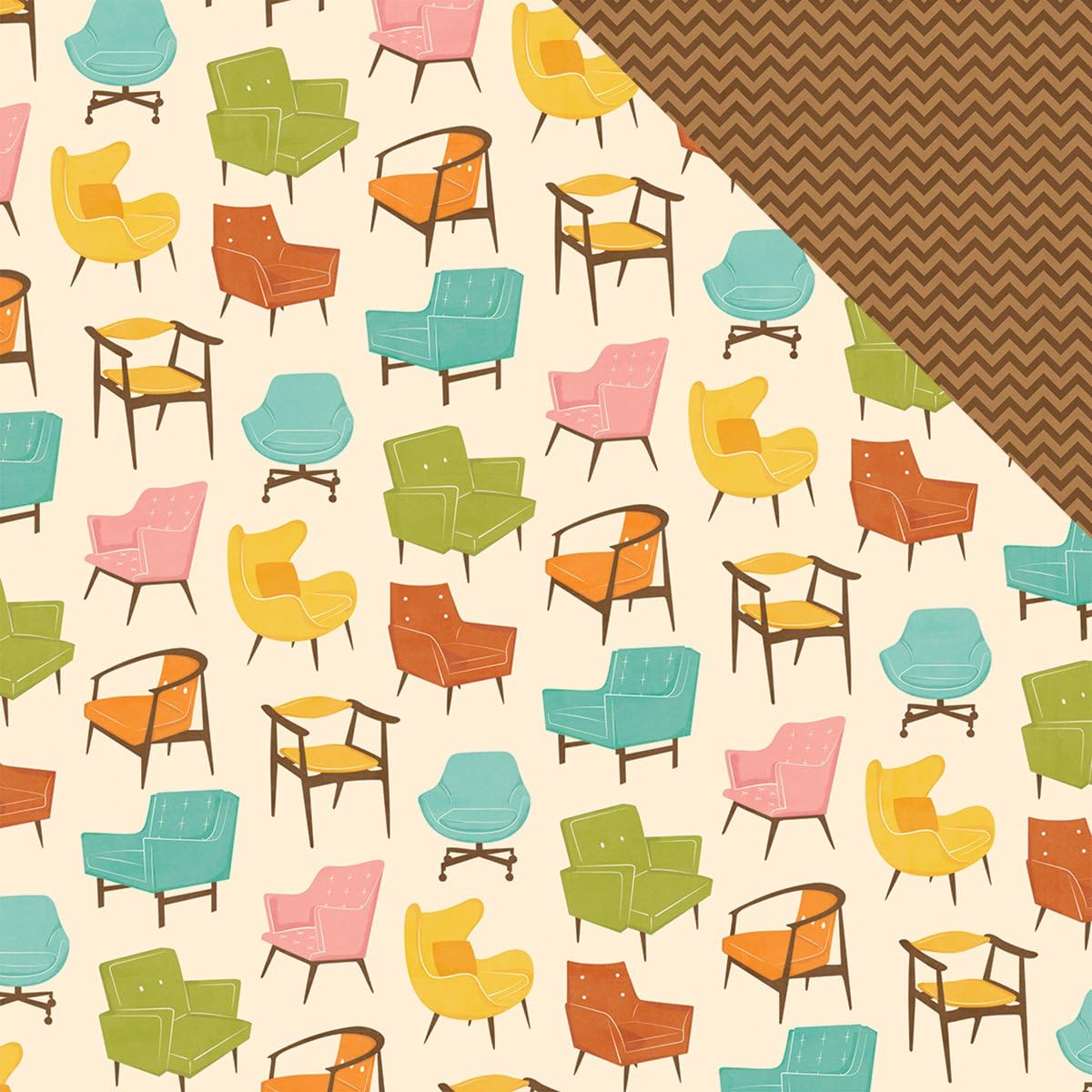 October Afternoon 25 Sheets Coffee Saturday Mornings Double-Sided Cardstock, 12 x 12