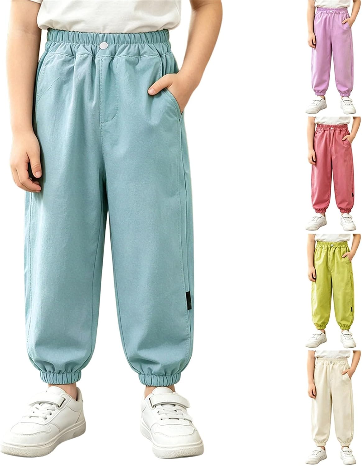 Girls School Uniform Pants High Waist Flare Bell Bottom Stretchy Boot Cut Pant Size 6 to 15 Years