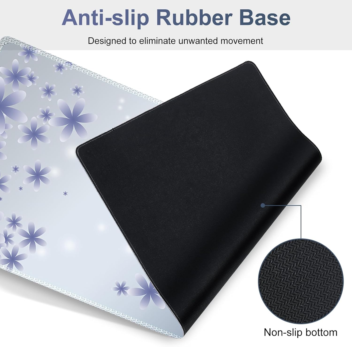Cute Butterfly Desk Mat, Florals 4 in1 Large Gaming Mouse Pad Set, Ergonomics Keyboard Pad with Memory Foam Wrist Rest, Extended Game Mousepad Non-Slip Desk Protector Matt Easy Typing Pain Relief
