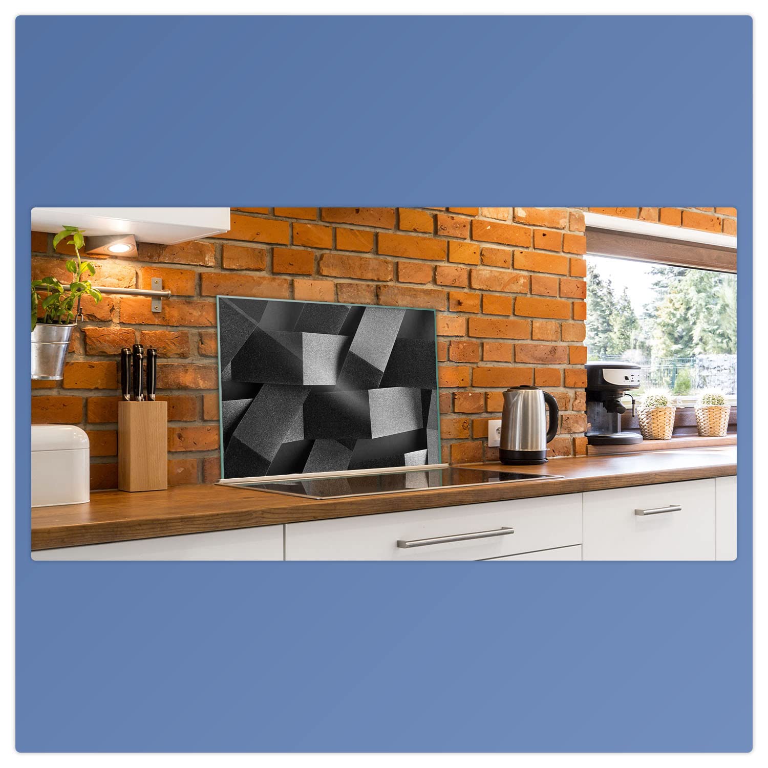 WCD afdekplaat zwart 2-voudig 2 cm afdekking RAL 9005