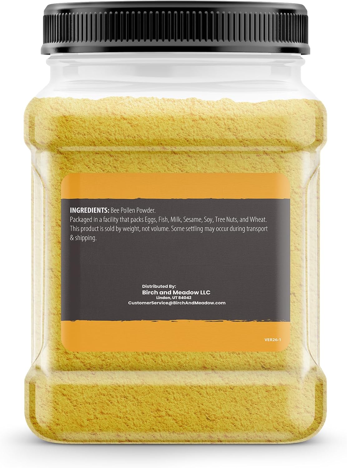 Birch & Meadow Bee Pollen Powder, Natural & Nutritious, Slightly Sweet Taste, Oatmeal & Cereal (1.1 Pound)