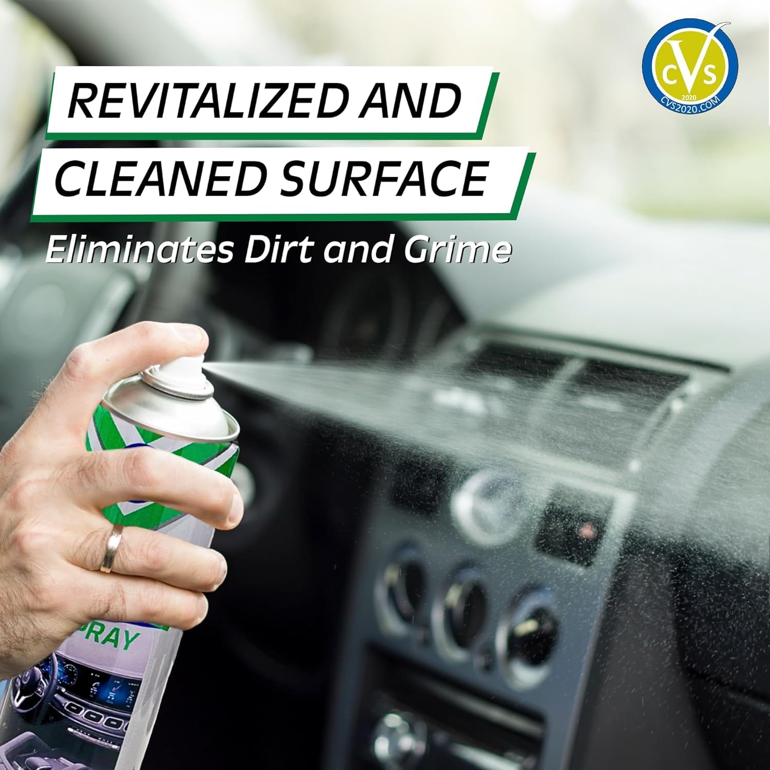 CVS - Spray de silicona para salpicadero de coche: limpia, brilla y protege el interior del coche, restaura el brillo, limpiador interior del coche, elimina la suciedad, el polvo y los residuos, aroma