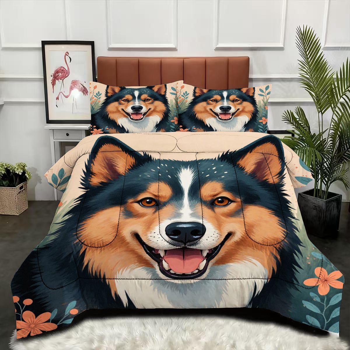 Couette 160x200 cm Chien pour cocooner dans une chambre d'enfant ou un studio chaleureux