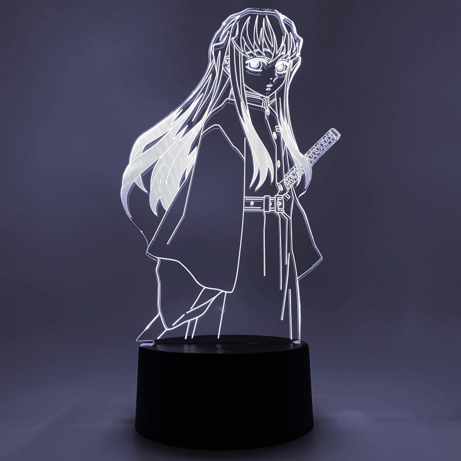 Otaku Lamps Demon Slayer - Muichiro Anime Night Light, 16 Color RGB LED – Gift for Otaku