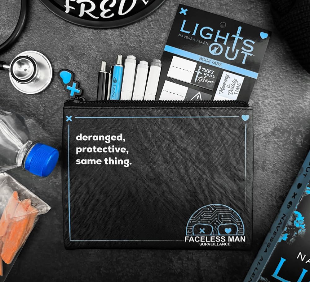 ConQuest Lights Out Faceless Man Surveillance Zippered Pen & Pencil Pouch image 2