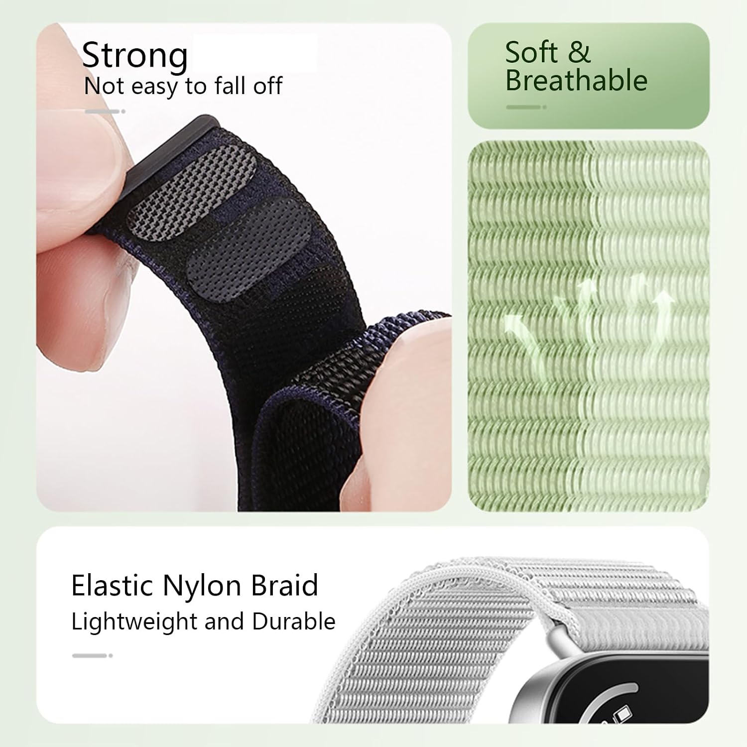 Nylon Watch Strap Compatible with Huawei Fit 4 Pro/Fit4/fit 3 Sport Replacement Band for Men Women image 2