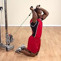 Vista 2 de Body-Solid Tools MB507RG Pro-Grip - Accesorio de barra en V equilibrado para máquinas de cable, entrenamiento de bíceps y tríceps