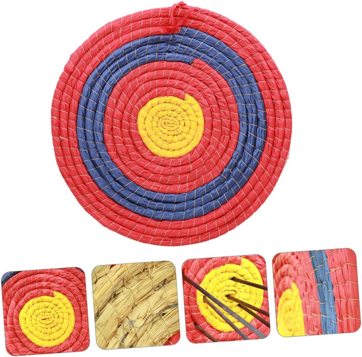 Handmade Straw Target Full Ring Lightweight High-Density Outdoor Practice Arrow Target for Traditional Recurve Beginners