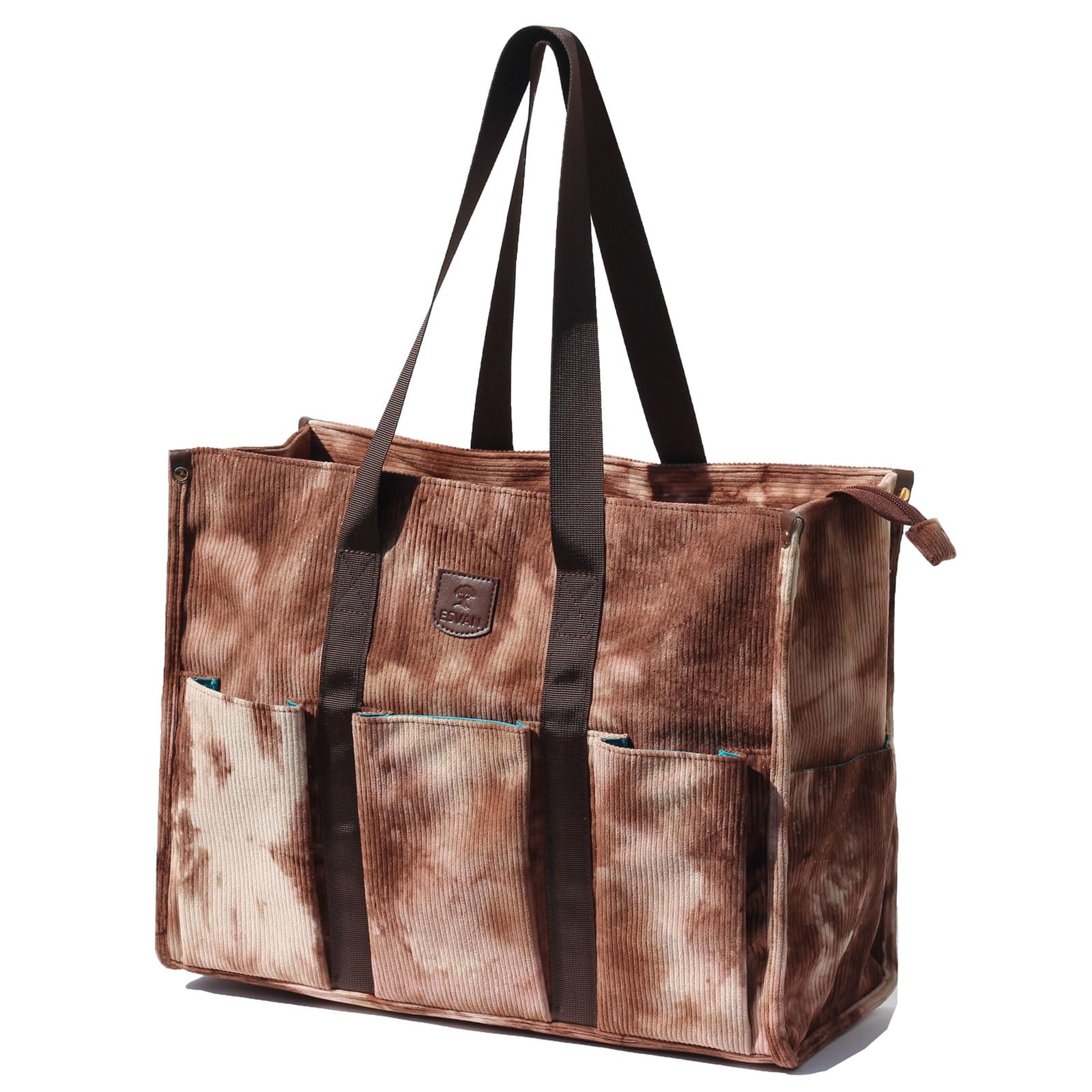 ESVAN Utility Tote Bag with Zip Top Waterproof Teacher Tote Bag for Teacher Work Women Beach