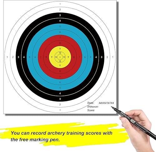 Miniatura 5 de Papel de tiro con arco para patio trasero, 30 objetivos de flecha de arco para objetivos de caza y tiro con arco, accesorios de práctica (tiro con