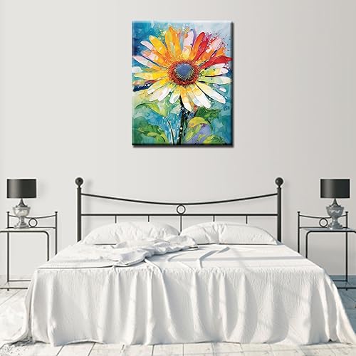 Vista 42 de Pintura artística de acuarela amarilla por número para adultos, principiantes, estudiantes, niños, regalo ideal de cumpleaños, aniversario, plantas