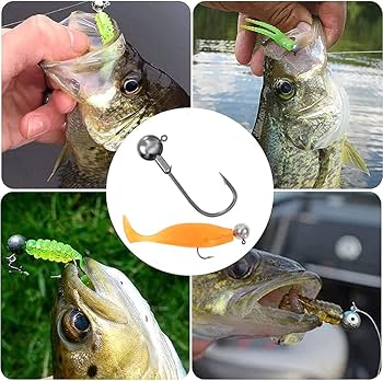 Amazon | ジグヘッド 釣りフック 釣り針 ジグヘッドセット ルアー