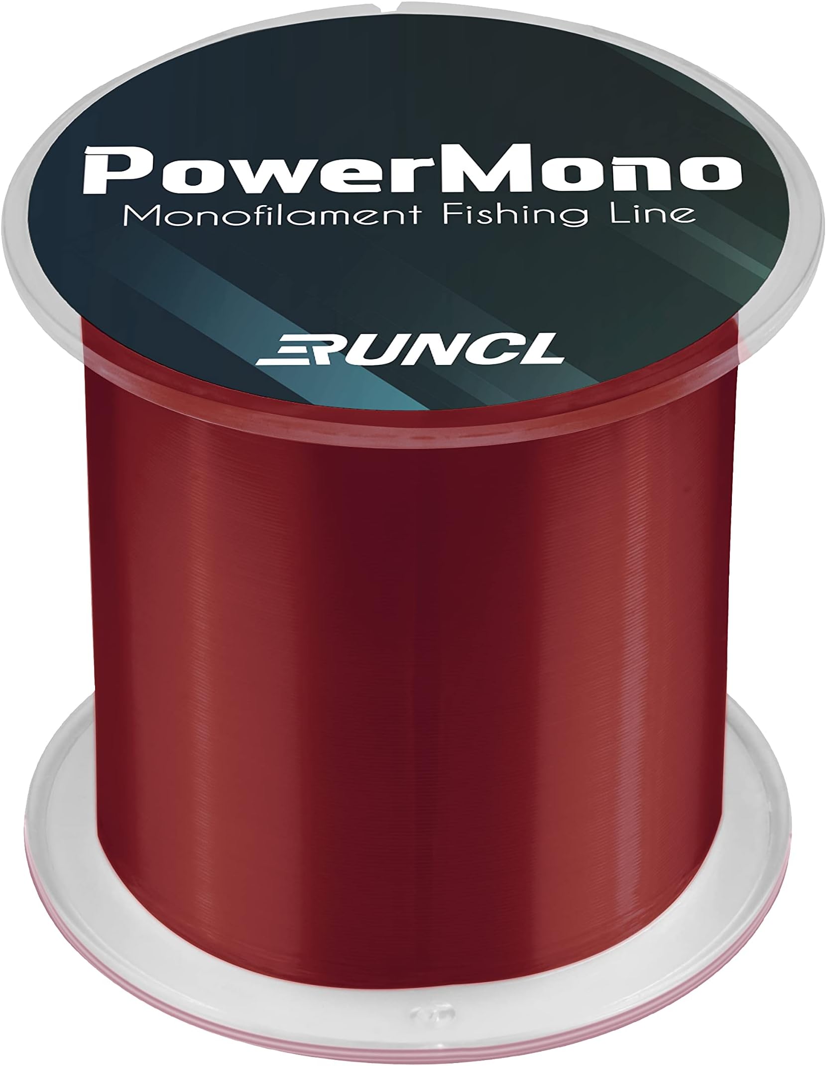RUNCL PowerMono Fishing Line, Ice Monofilament Fishing Line 300/500/1000Yds - Ultimate Strength, Shock Absorber, Suspend in Water, Knot Friendly 3-35LB, Low & High-Vis Available, Gift Decoration