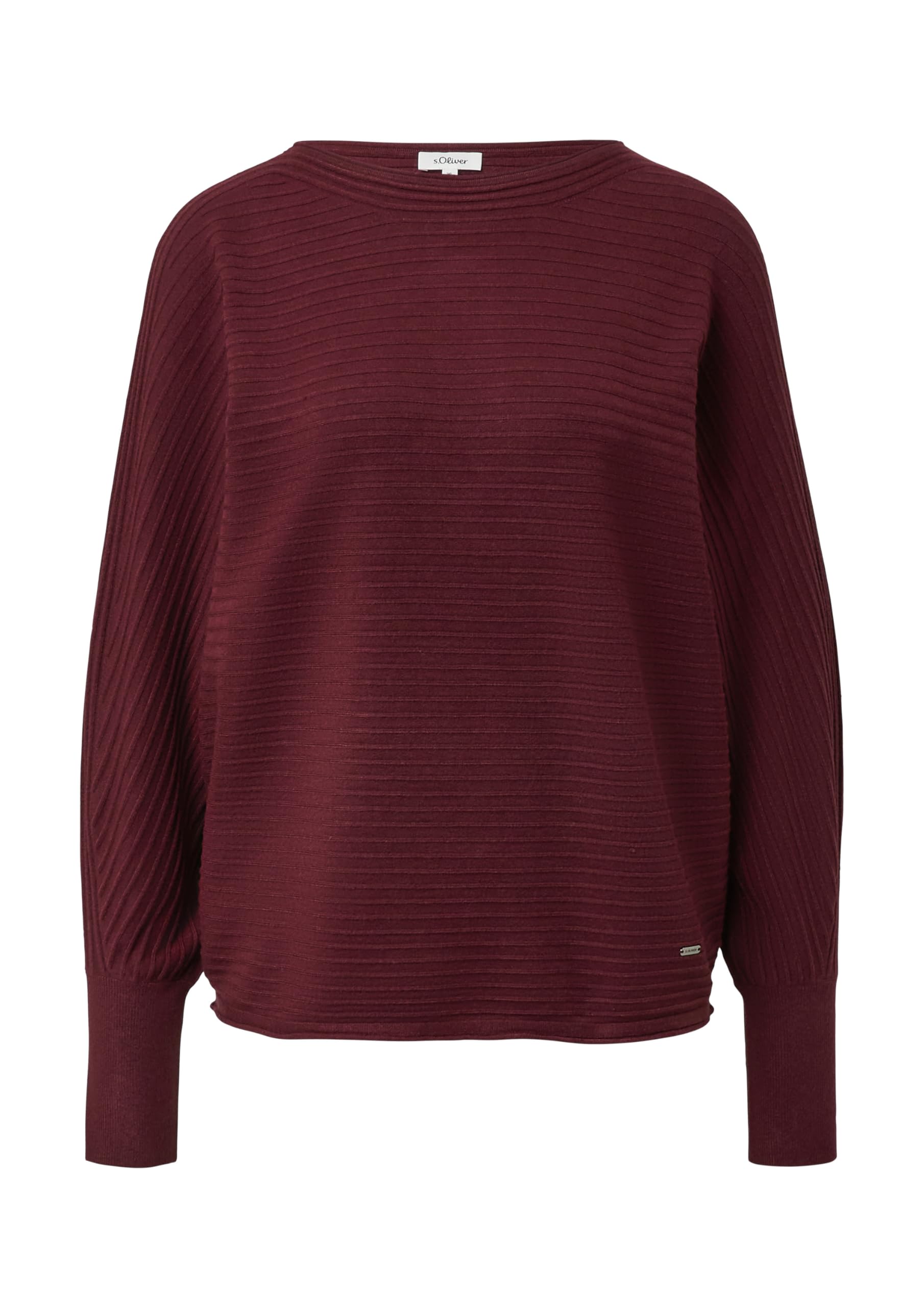 s.Oliver Pullover in Rippstruktur mit Fledermausärmeln