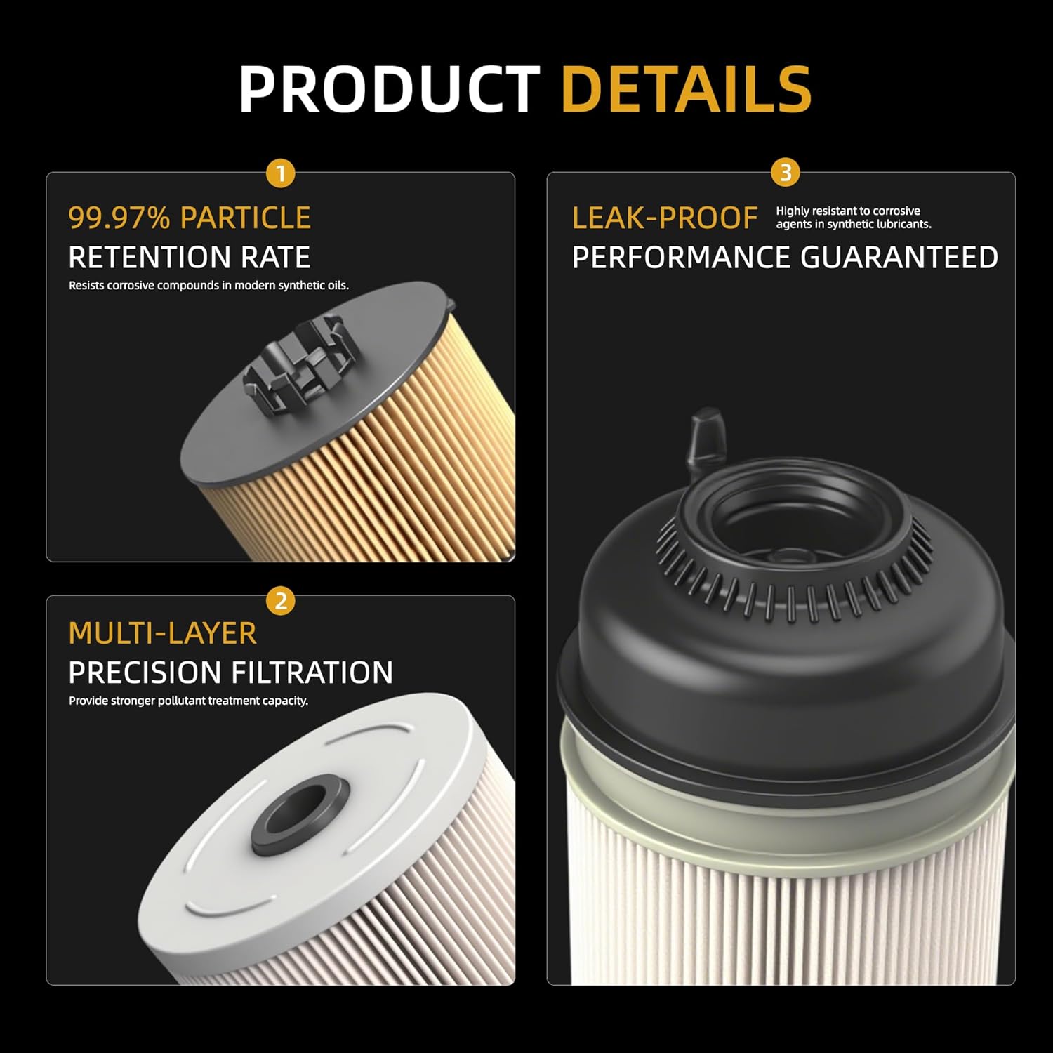 Filter Kit including Oil Filter,Air Filter, Fuel Water Separator(FWS) and Fuel Filter Element,Fits for Freightliner Cascadia DD Series DD13 DD15 DD16 engines #OE AF27879 FS19915 PF9908 P551005