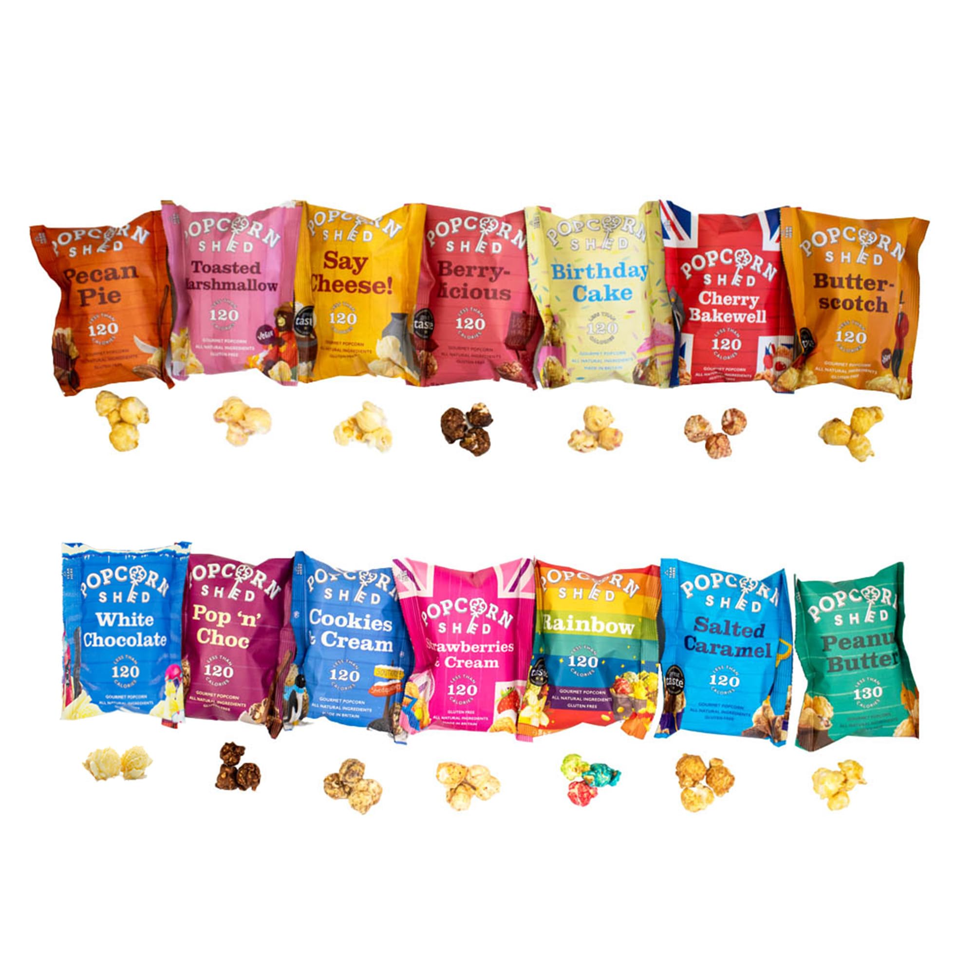 Popcorn Shed Snack Mix 14er Pack - Glutenfreie, Natürliche & Vegetarische Snacks