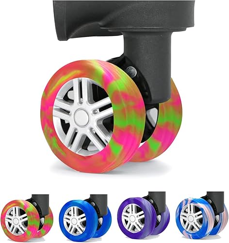 Fundas para ruedas de equipaje, 9 piezas, cubierta protectora para ruedas de equipaje de 8 ruedas giratorias, fundas para maleta con resistencia al