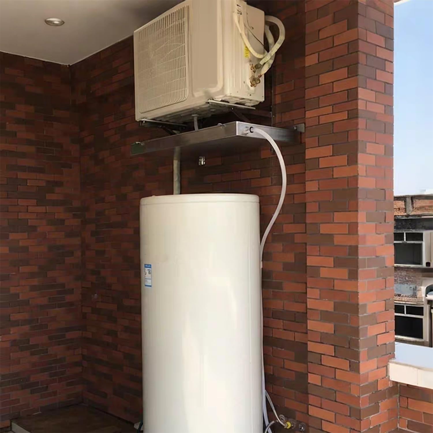 Bandeja de Goteo para Aire Acondicionado portátil con desagüe, Bandeja de recolección de Agua de Acero Inoxidable a Prueba de Fugas y Manguera para una gestión eficiente del condensado.