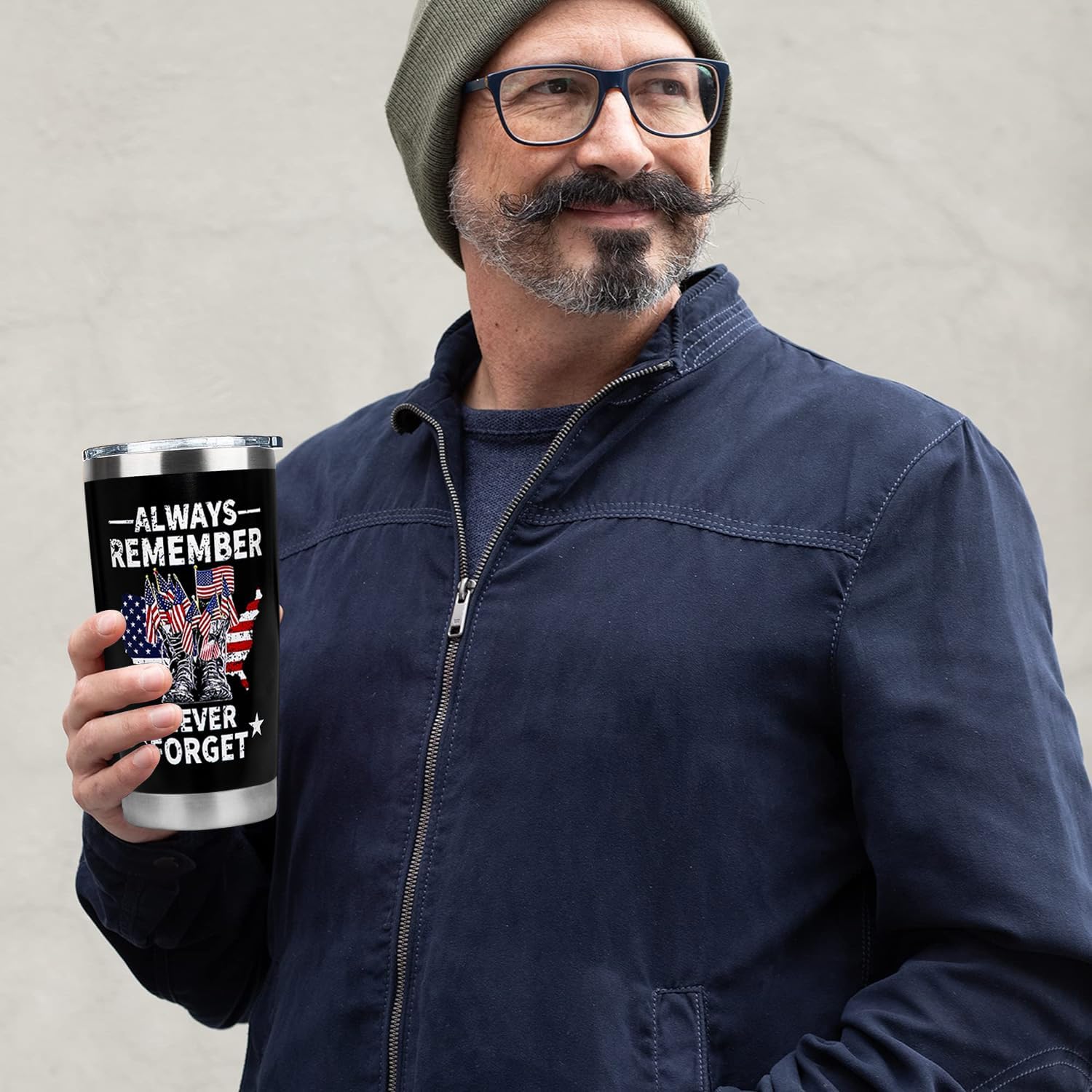 Veteran Gifts for Men,Navy/Army/Air Force/Marine Corps Gifts,Veterans Day/Memorial Day gifts for Proud Veterans,Military Retirement Gift,Patriotic Travel Mug Coffee Cup 20oz Tumbler - Image 2