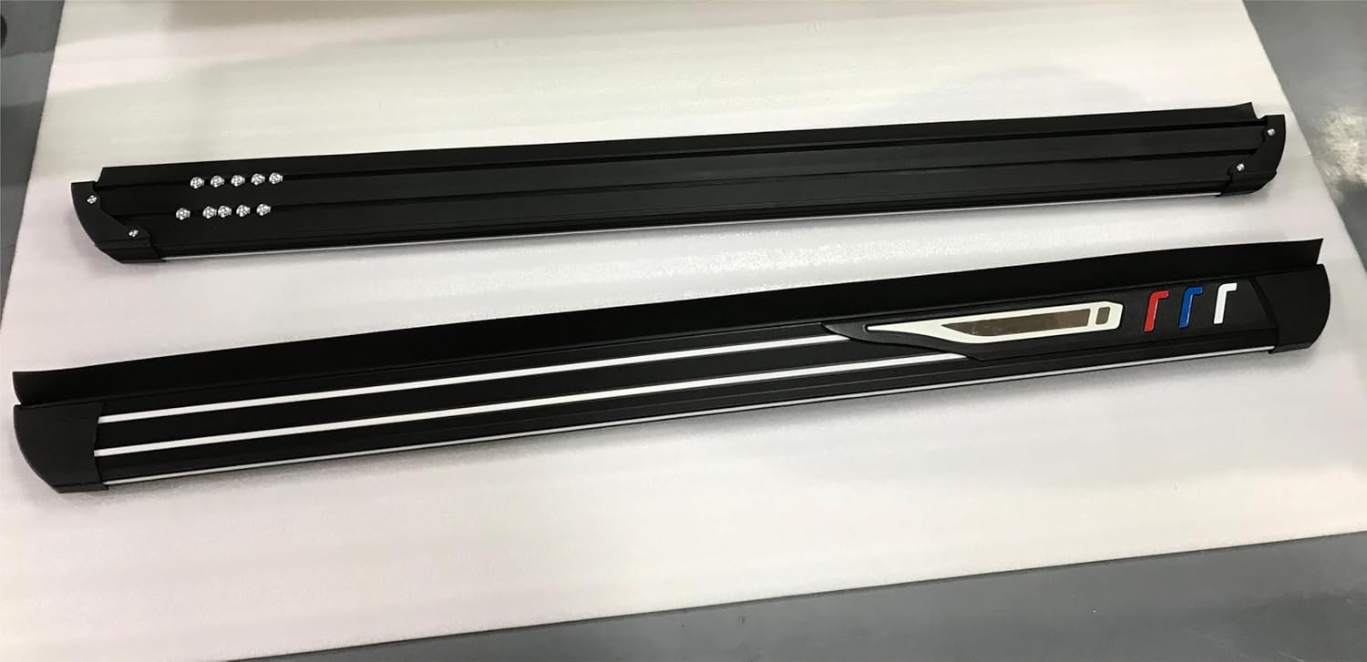 2Pcs Running Board Side Step Nerf Bar Stairs for Lexus TX, TX350, TX500h (2024) - Modern Style, Aluminum Material, Silver & Black