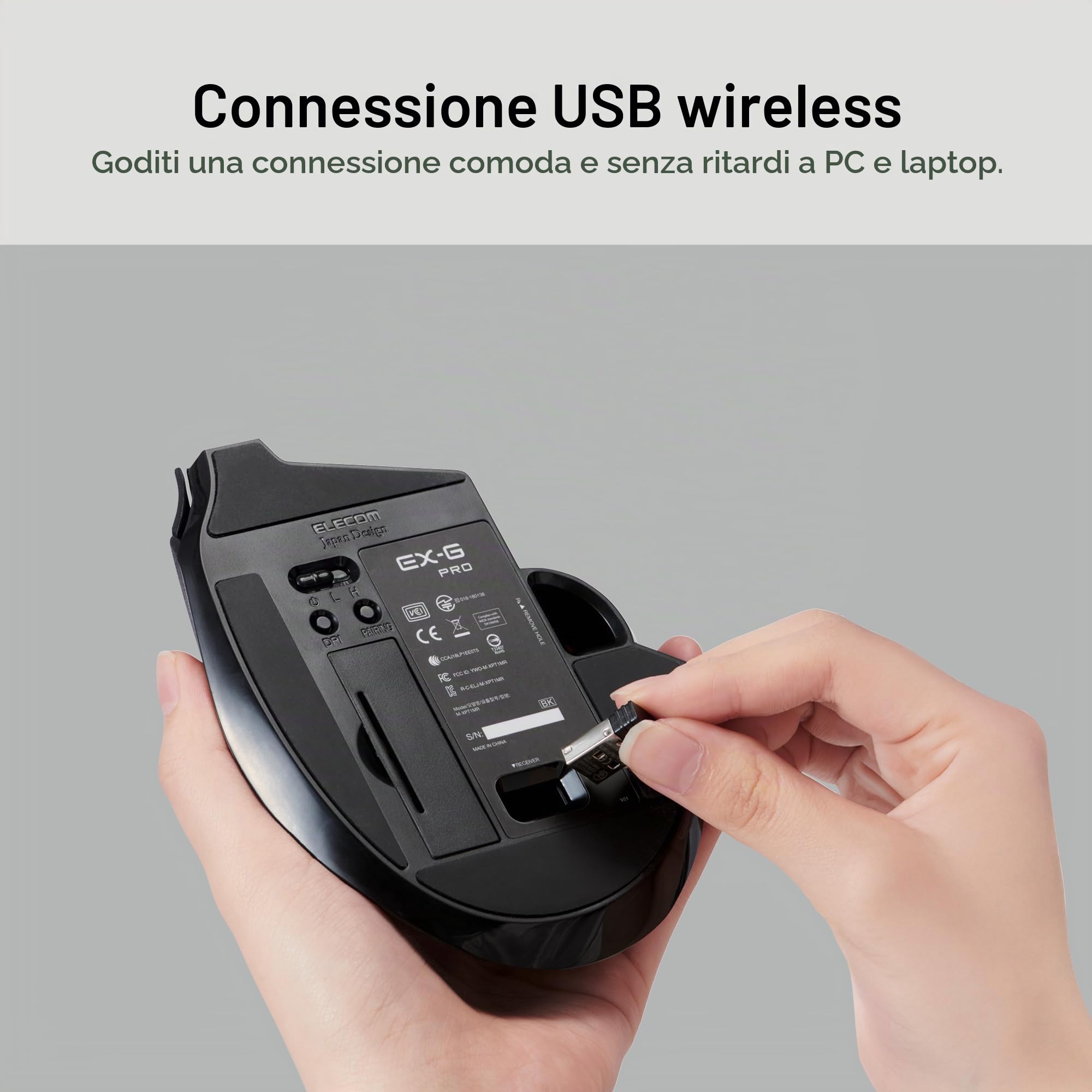 ELECOM M-XPT1MRXBK - Mouse wireless Bluetooth trackball con 8 tasti con tracciamento fluido, sensore ottico di precisione (M-XPT1MRXBK)