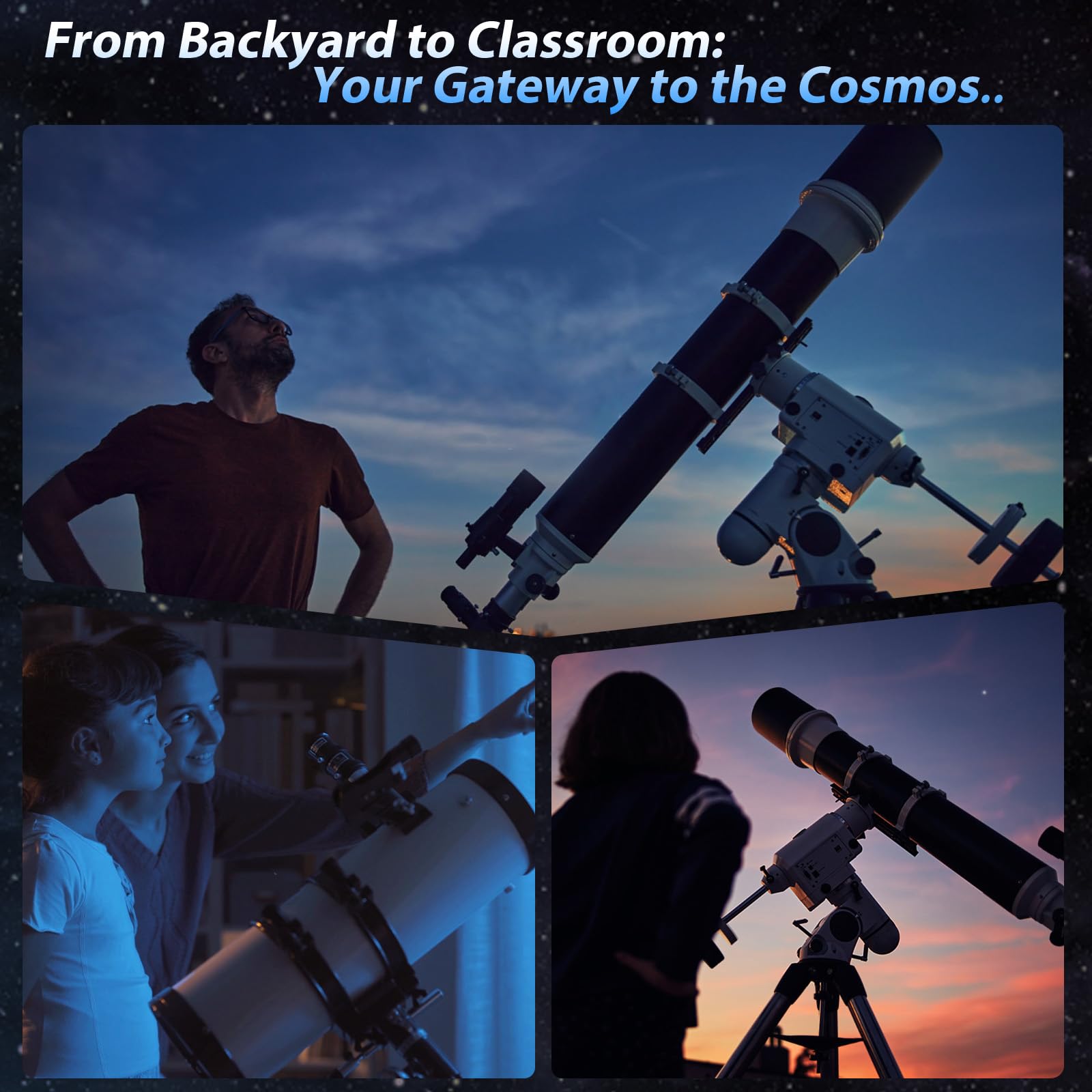 Nova200 Caméra télescope USB 1080p avec oculaire électronique 3,25 cm avec filtre UV IR amovible Plug and Play UVC Plug and Play, prise en charge du pilote ASCOM pour imagerie planétaire