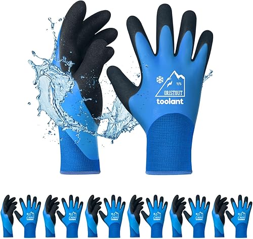 Miniatura 9 de OriStout Guantes de trabajo de invierno impermeables para hombres y mujeres, pantalla táctil, guantes para congelador, aislados térmicamente, para