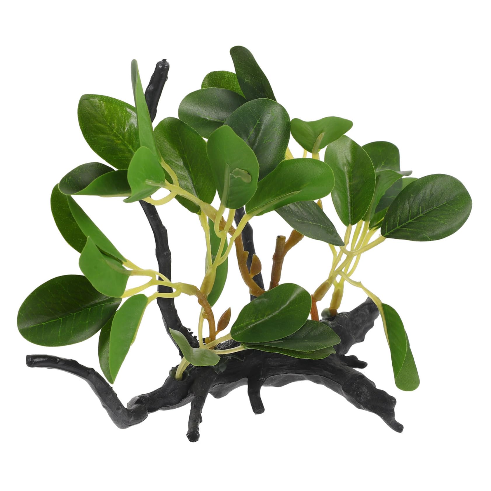 POPETPOP Plant Decor Realistic Artificial Plant Ornament for Reptile Tanks Aquarium Log Decorations Vibrant Habitat for Fish Reptiles for Environments