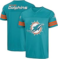 Vista 9 de FOCO NFL Camiseta para Hombre con Logo Oficial Wordmark para Día de Juego de Fútbol Americano Cuello en V