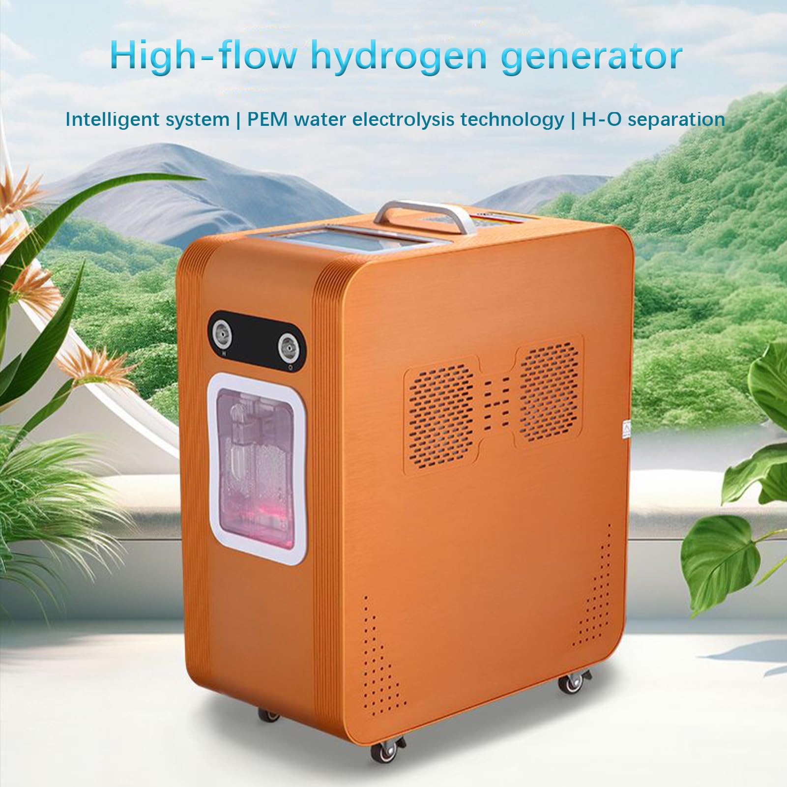 Urządzenie do inhalacji wodorem o regulowanym przepływie, generator gazu Browns o czystości 99,99%, inhalator H2 z podwójnym wyjściem, do użytku domowego, dla osób starszych 2000ml
