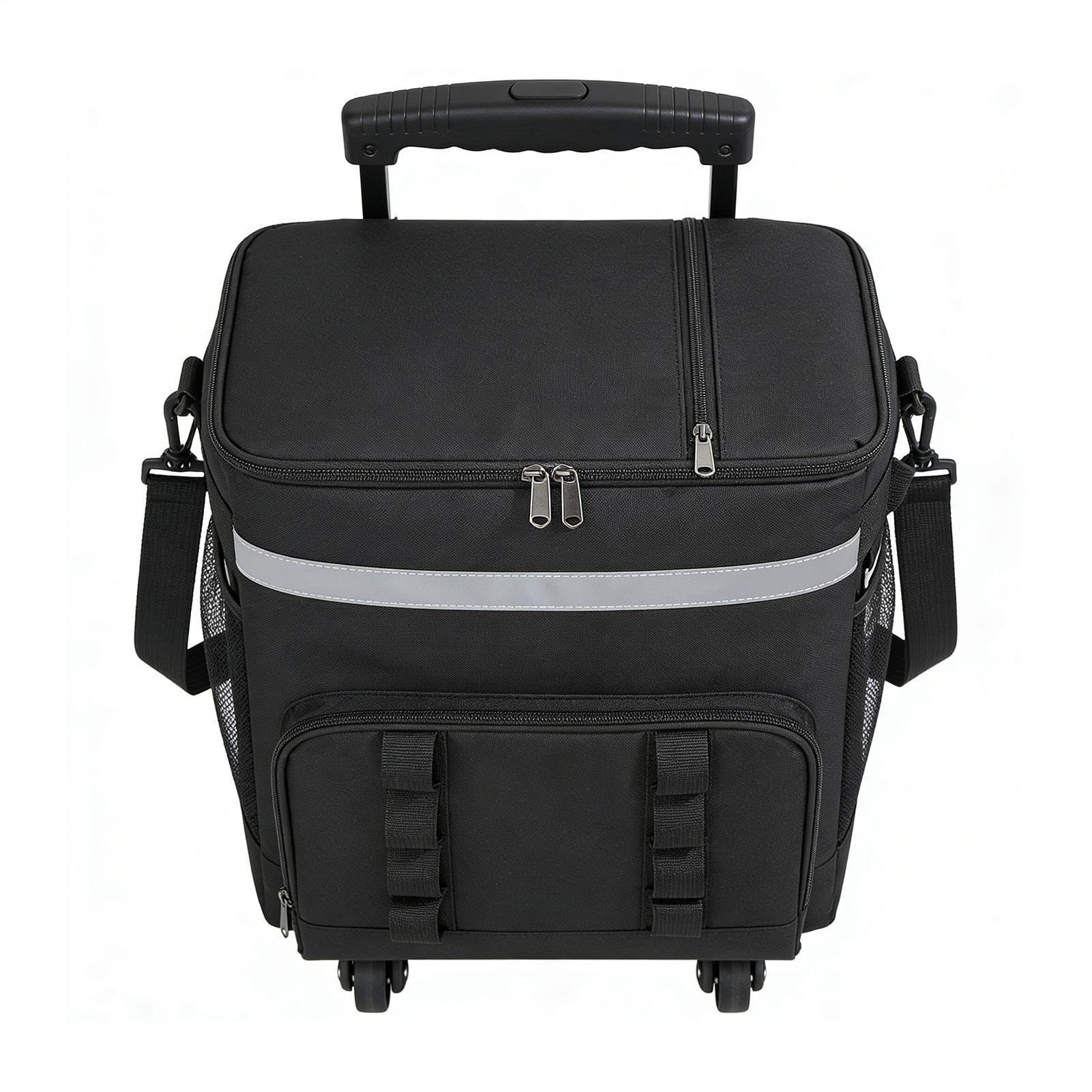 Dispositivo de refrigeración con rotación acústica – Bolsa nevera para hielo, bolsa térmica con cierre de cremallera, recipiente térmico portátil, rotación impermeable de bajo ruido por vía