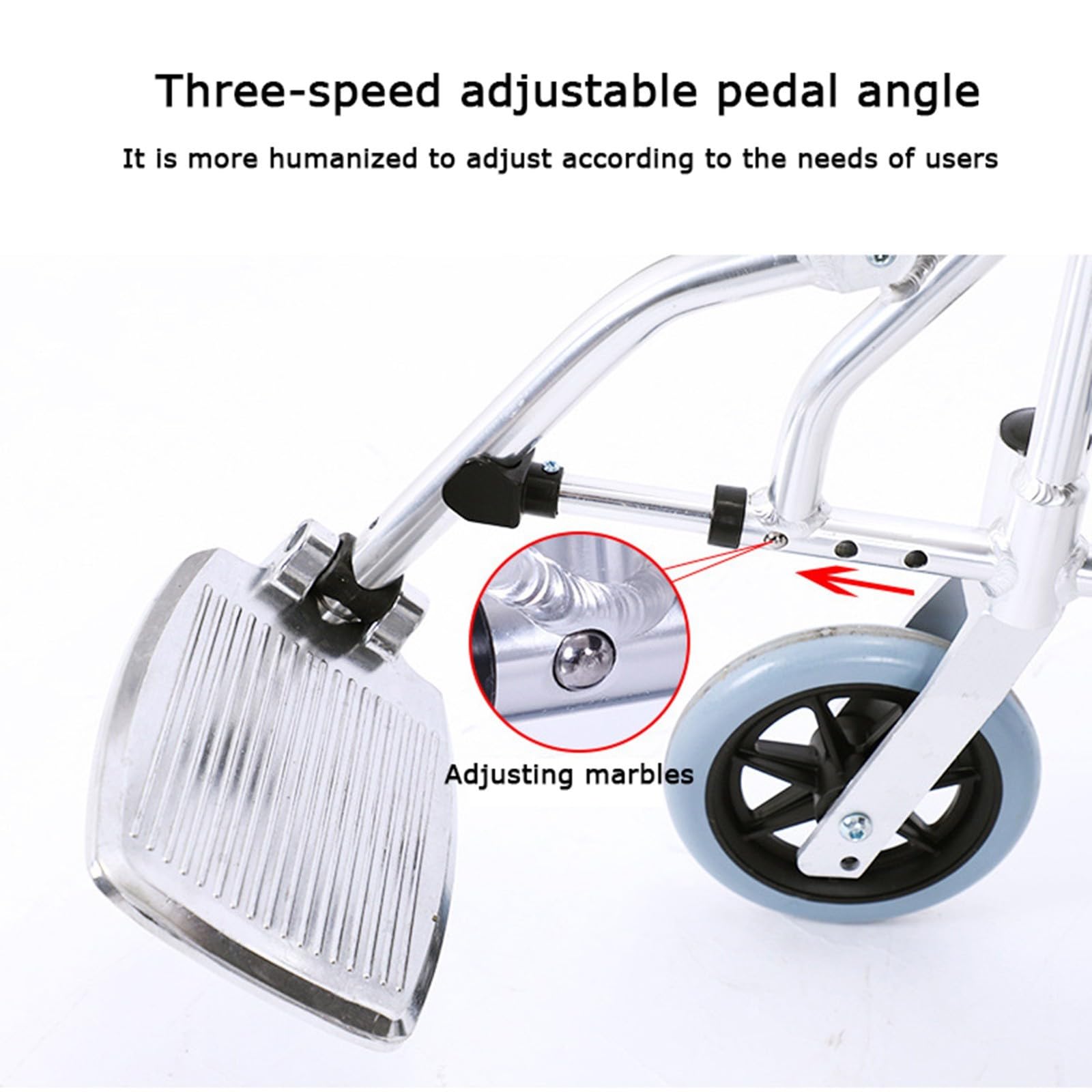 Silla De Ruedas Manual Ligera,Silla De Ruedas Plegable Portátil Silla De Ruedas Multifunción Hogar Ancianos Discapacitados Scooter Frolley Walking Aids A