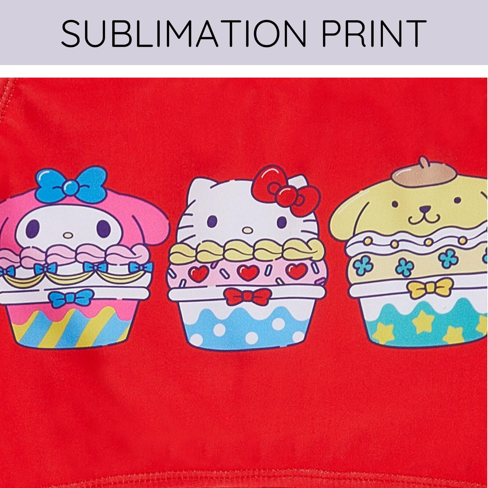 Hello Kitty Costume intero da bambina UPF 50+, taglie da bambino a bambino grande (6-14-16)