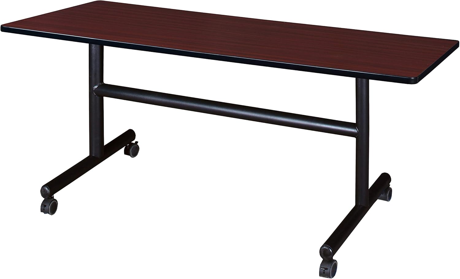 Regency Kobe Flip Top Mobile Training Table 60 x 30 inch Mahogany