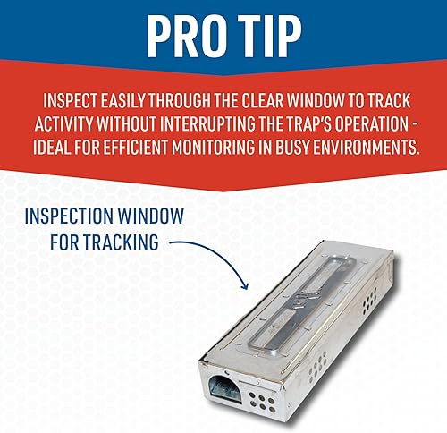 Miniatura 7 de JT Eaton 428CL Little Pete Slim - Trampa para ratones con tapa transparente, no necesita cebo, paquete de 1