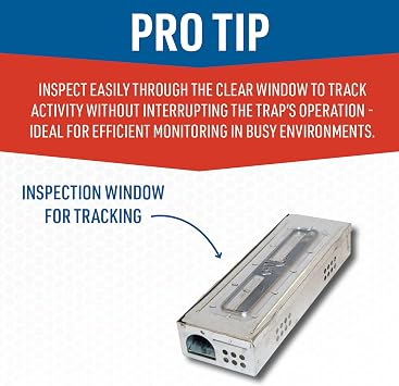 J T Eaton JT Eaton 428CL Mouse Trap with Clear Inspection Window, Pack of 1, N