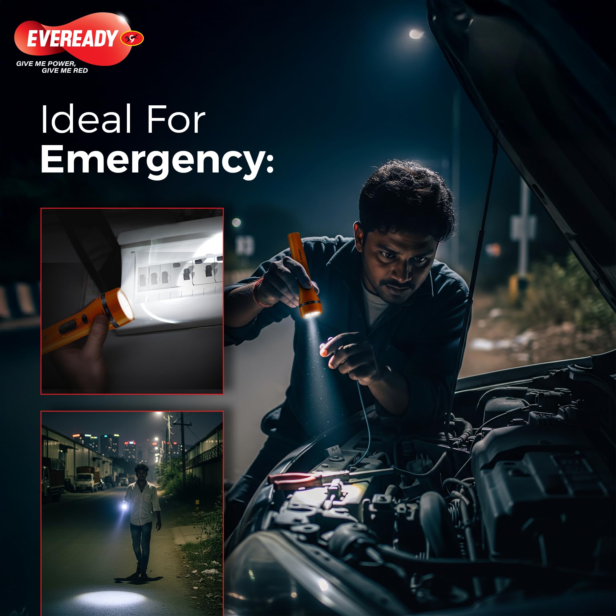 Eveready DL 69 LED Flashlight Battery Powered, 1 Watt 1