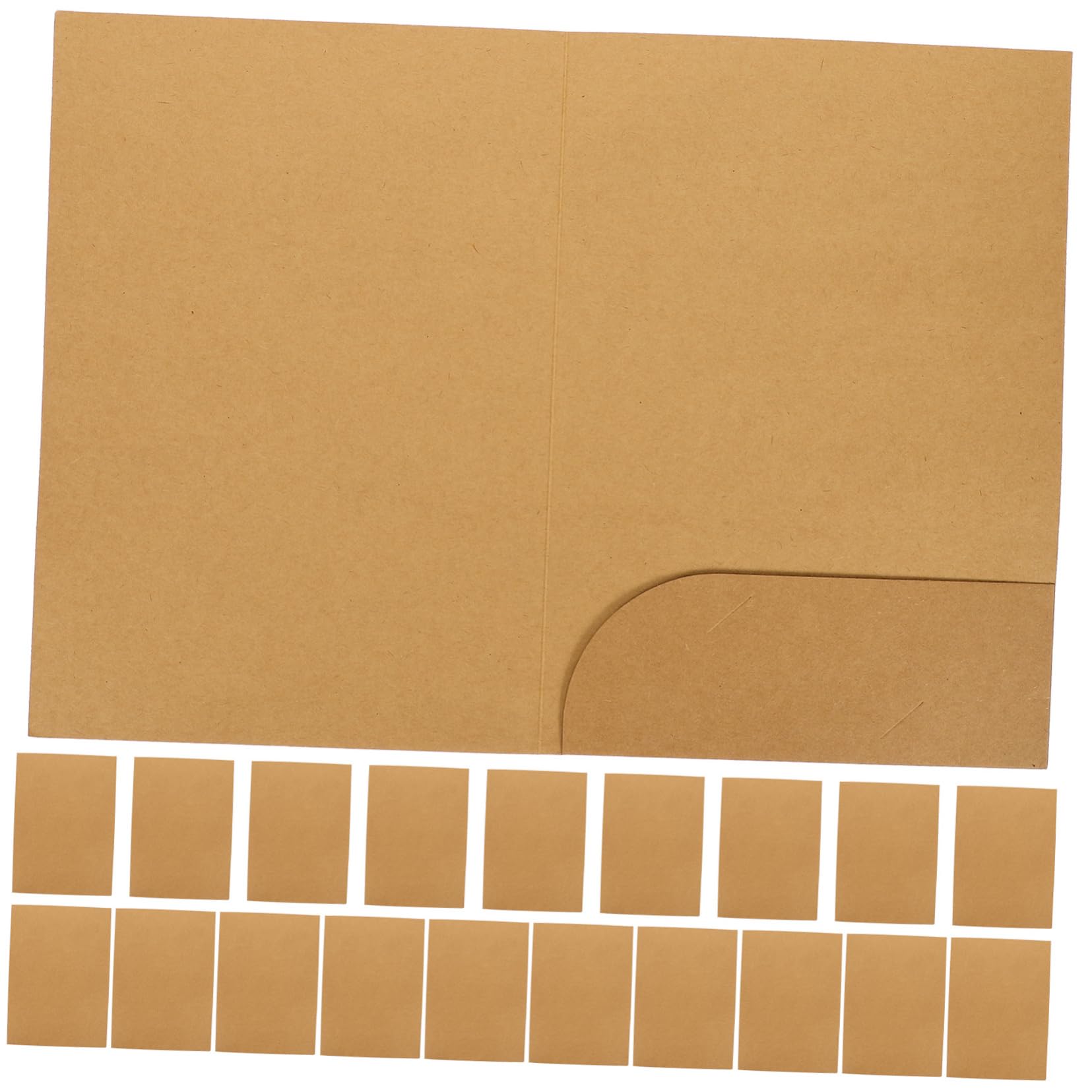 Hemobllo Carpeta de Archivos Paquete de 20 Unidades de Papel Kraft A4 Capacidad de Escritura Resistente al Desgaste para Oficina Adecuado para Notas de Negocios